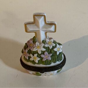 Miniature He Has Risen Hinged Easter Trinket Box